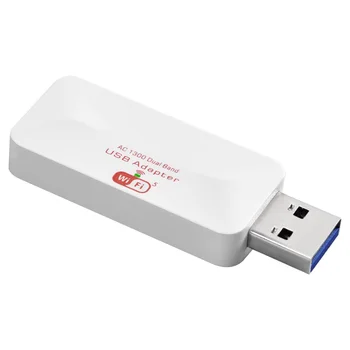 AC1300 Adaptor USB WiFi 2.4 G/5G Dual Band Adaptor de Rețea fără Fir pentru PC-ul Desktop,Windows 11, 10, 8.1, 8, 7, XP,Vista - Imagine 1  