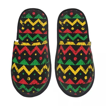 Acasă Papuci De Interior Dormitor Papuci De Casă Zig-Zag Reggae Fundal Moale Flip Flops Cu Blană De Pluș Pantofi - Imagine 1  