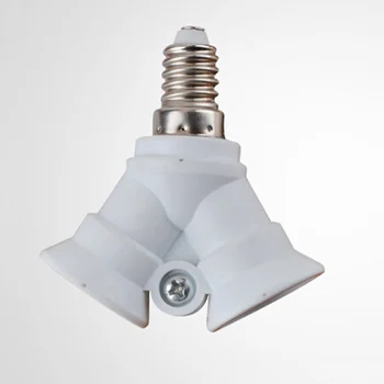 Alb Iluminat Accesorii de Fixare Reglabil de Baza Socket suport Lampă de Tavan Rotativ PBT E14 Lumina Splitter - Imagine 2  