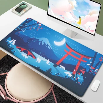 Arta japoneză Mousepad Gamer 900x400 Viteza Xxl Mouse Pad Fuji Cherry Blossom Mare Birou de Calculator Mat Covor de Vară de Jocuri Mats - Imagine 2  