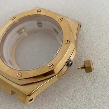 Aur NH35 Ceas de Cazuri de Cristal Safir de Sticlă se Potrivește Seiko NH35 NH36 4R 7S26 Mișcări Transparent Caz Înapoi, Uita-te la Repararea Înlocui - Imagine 2  
