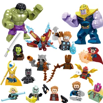 Avenger Super-Erou Personaj Animat Bloc Wolverine, Thor Și Hulk Mini Ansamblul Model De Jucărie Pentru Copii Cadouri - Imagine 1  