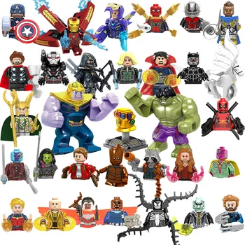 Avenger Super-Erou Personaj Animat Bloc Wolverine, Thor Și Hulk Mini Ansamblul Model De Jucărie Pentru Copii Cadouri - Imagine 2  