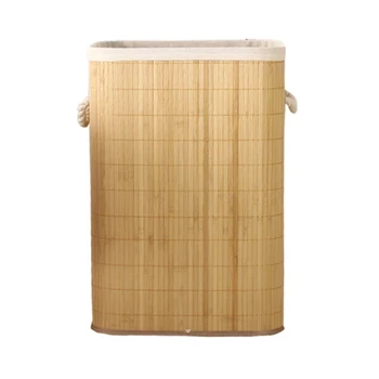 Bagaje Pliere Coș De Rufe Organizator Mână-Țesute De Mare Capacitate Coșuri De Bambus Capac De Uz Casnic De Depozitare A Hainelor Găleată - Imagine 1  