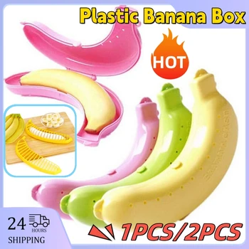Banana Ușor De Curățat Multi-culoare Opțional Material de Înaltă Calitate, Anti-extrudare Cutie de Depozitare Banana Cutie de Depozitare Cu 3 Culori - Imagine 1  