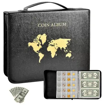 Banii Carte de Colectare Monedă de Colectare Carte Cadou de Anul Nou Colecționar de Monede Carte Portabil Transparent Pentru Timbre Carduri de Tranzacționare - Imagine 1  