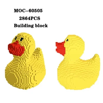 Bloc MOC-60505 mici particule rață galben despicare building block model 2864PCS pentru adulți și copii jucărie cadou de ziua de nastere - Imagine 1  