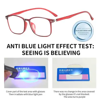Blue Ray Blocarea Anti-Albastru Ochelari de Citit Ultralight PC Pătrat Ochelari de Protecție pentru Ochi Hipermetropie Ochelari Bărbați Femei - Imagine 2  