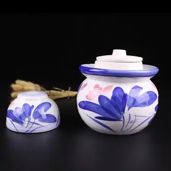 Borcan Ceramica Sigilate Rezervor De Stocare Sichuan Capac Dublu Leadless - Imagine 1  