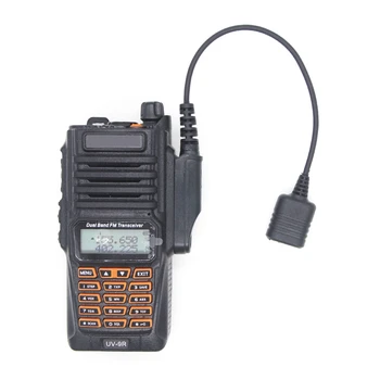 Cablu adaptor pentru UV-9R Plus UV-XR Impermeabil La 2 Pin UV-82 UV-S9 Walkie Talkie Cască Microfon - Imagine 1  