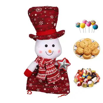 Cadou de crăciun Doll Saci cu Cordon Festivalul Copiilor Reutilizabile om de Zăpadă Doll sac de depozitare de Vacanță de Crăciun Consumabile Partid - Imagine 2  