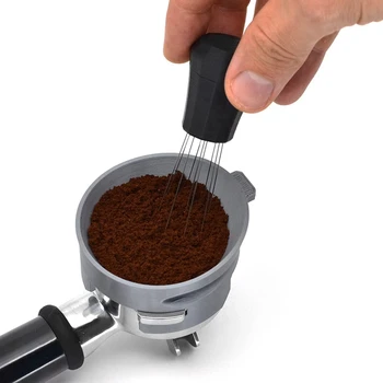 Cafea Espresso Agitator WDT Instrument Și Auto-Alinierea Stand de Cafea Amestecand Instrument Negru - Imagine 2  