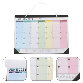 Calendar Anual Calendar 2024 Agățat De Perete 2023 Card Instalat Calendare De Hârtie Utilizarea De Zi Cu Zi De Birou De Uz Casnic Dating - Imagine 1  