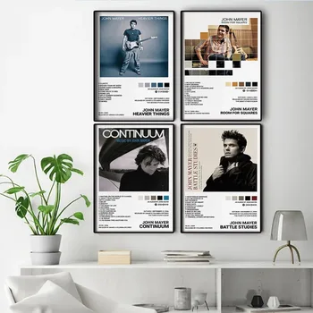 Cantareata americana John Mayer Muzica Coperta Albumului Continuum Imaginile pentru Camera Arta de Perete Decor Acasă Panza Pictura Imprimare Postere Cadou - Imagine 1  