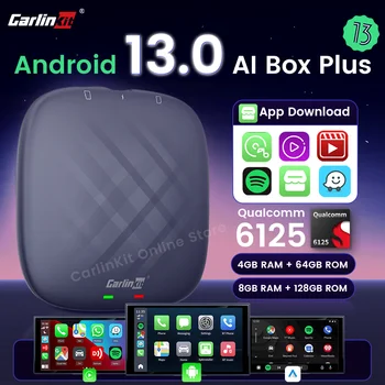 CarlinKit Android 13 CarPlay TV AI Cutie 8GB+128GB QCM6125 8-Nuclee Wireless CarPlay și Android Auto pentru Tv Online Show FOTA Upgrade - Imagine 1  