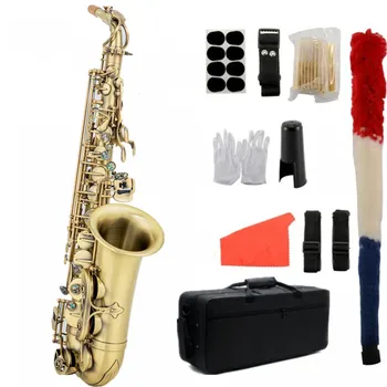 Cea mai bună Calitate Selmer R54 Model de instrument muzical saxofon mi bemol saxofon alto 54 cupru Antic Sax Alto, Mustiuc - Imagine 1  