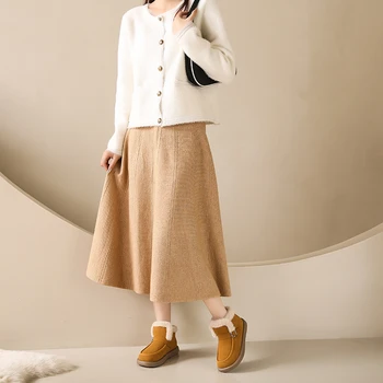 Cizme de zapada Iarna Nou Stil Îngroșat Catifea Casual Fashion Glezna Cizme Toc mic Rotund Toe Culoare Solidă Simplu Pantofi pentru Femei - Imagine 2  