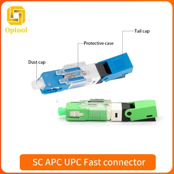 Conector de fibra Optica SC APC Singur mod Rapid Conector FTTH Rece Instrumente SC UPC Optic conectare Rapidă Cuplaj transport Gratuit - Imagine 1  