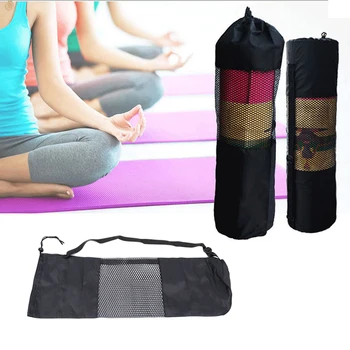 Confortul Negru Yoga Rucsac Yoga Mat Carrier Plasă Reglabile Curea Sport Instrument De Genți Rucsac Rezistent La Apa - Imagine 1  