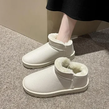 Coreea de sud Fete Cizme de Zapada de sex Feminin 2023 Noi de Bumbac, Pantofi de Iarna pentru Femeie de Lână de Iarnă pentru Femei Pantofi de Bumbac Gros Cizme Mar - Imagine 1  
