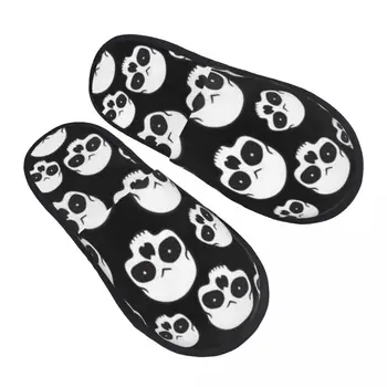 Cranii Papuci De Interior Cu Blană Papuci De Iarnă Acasă Pantofi De Casă, Tv Cu Deget De La Picior Închis Diapozitive, Flip Flops - Imagine 1  