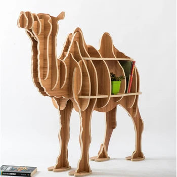 Creative Cămilă Raft Decorativ Raft Fereastra Carte cu poze Casa de Lemn Decorare Podea Animale Rack Model de Camera Soft-montat - Imagine 1  