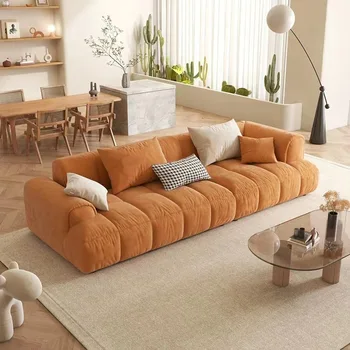 Crema de vânt living cu canapea simplă jos de lux dimensiunea de uz casnic tehnologie pânză - Imagine 1  