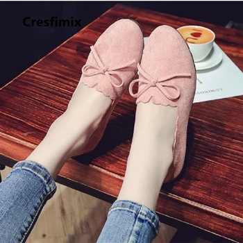 Cresfimix încăltăminte într-plăci femei casual roz turma pantofi plat doamna drăguț confortabil alunecare pe pantofi de primăvară & vară pantofi a855 - Imagine 1  