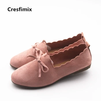 Cresfimix încăltăminte într-plăci femei casual roz turma pantofi plat doamna drăguț confortabil alunecare pe pantofi de primăvară & vară pantofi a855 - Imagine 2  