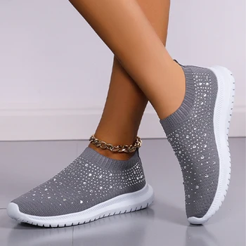 Cristal ochiurilor de Plasă Respirabil Adidas Pantofi pentru Femei Confortabil Moale Jos de Apartamente Plus Dimensiune 44 Non Alunecare Casual Pantofi pentru Femeie Pantofi - Imagine 2  