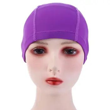 Culoare Solidă Non-Alunecare De Turban Sport De Apă Elastice Din Nylon Proteja Urechile Capac De Înot De Înot Pălărie Căști De Baie, Piscină Pălărie - Imagine 2  
