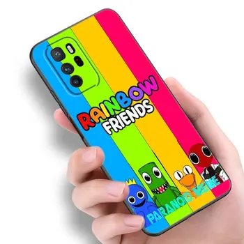 Curcubeu Prietenii Joc de Telefon Caz Pentru Xiaomi Redmi Note 10 11 11 12 4G 8 9 11E 11T Pro Plus 10T 5G 8T 9S, 10S 12S Capac Negru - Imagine 2  