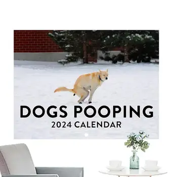 Câinele Calendar De Perete Amuzant Caca Calendar De Perete Decor De Perete Calendar Cu Rahat De Câine Fotografii Pentru Birouri Școală Acasă Hotel - Imagine 1  