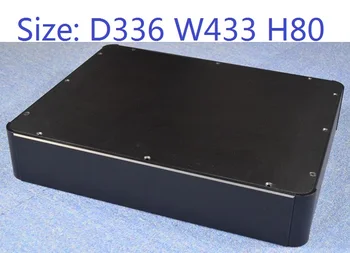 D336 W433 H80 Amplificatorul DAC Caz PSU Șasiu din Aluminiu Alimentare DIY Cutie Design Curbat Decodor Shell Acasă Audio Hifi Locuințe - Imagine 1  
