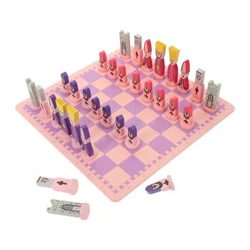De Călătorie Set de Sah Cu Tabla de Sah Jucării Educative Pentru Copii Și Adulți pentru Copii Puzzle Jucării de Șah Zăbrele Pliabile de Șah - Imagine 2  