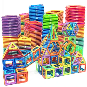 De Dimensiuni mari și Mini Dimensiune Magnetice Blocuri DIY Designer de Magnet Jucărie de Învățământ Constructor Set Jucarii pentru Copii - Imagine 1  