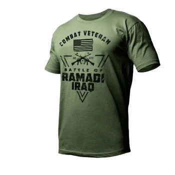 De Luptă T-Shirt Militare Bătălia De La Ramadi Infanterie Mitralior Veteran Tee - Imagine 1  