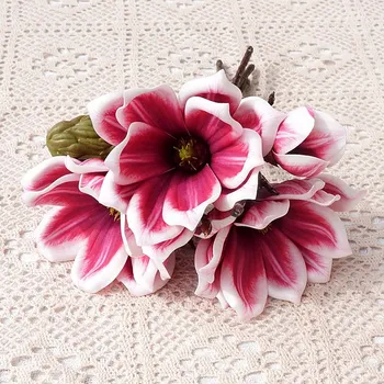 De lux Reale atinge Magnolia Flori Artificiale acasă masa decor de masă fleur artificielle petrecere de nunta de decorare mireasa florale - Imagine 1  