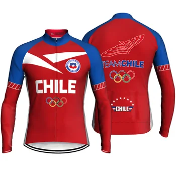 De primăvară de Toamnă Lungă Ciclism Chile Jersey Jacket MTB Cămașă de Curse Sport partea de Sus Purta Drum de Munte Maillot Respirabil Biciclete Imbracaminte - Imagine 1  