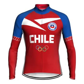 De primăvară de Toamnă Lungă Ciclism Chile Jersey Jacket MTB Cămașă de Curse Sport partea de Sus Purta Drum de Munte Maillot Respirabil Biciclete Imbracaminte - Imagine 2  