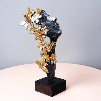 Decor Camera În Căutarea De Până Fată Fluture Floare Rezumat Concepția Artistică Sculptura Decor Figurine Desktop Decor Dotari - Imagine 2  