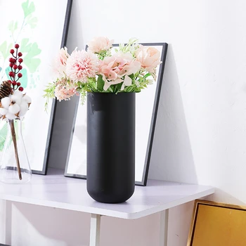 Din Oțel Inoxidabil Negru Vaza Decor Uscat Florale Acasă Living Aranjament Floral Masa De Sufragerie Moderne De Decor Acasă - Imagine 2  