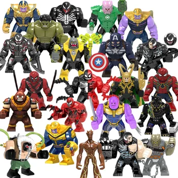Disney Blocuri Mini Model Cifre Mari Goblin, Spiderman, Iron Man Venin Căpitan De Șoim Deadpool Technic Armura Oraș Cadou Jucarii - Imagine 1  