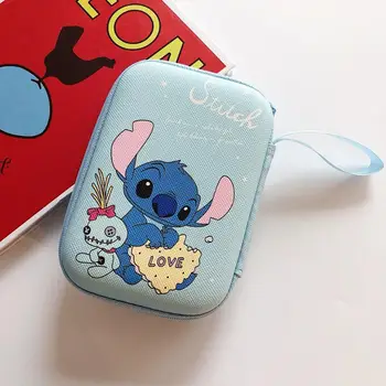 Disney Mickey desene animate portofel Minnie băiat și fată monedă pungă geantă de mână setul cu cască punga incarcator cablu de date cutie de depozitare cusatura de ambreiaj - Imagine 2  
