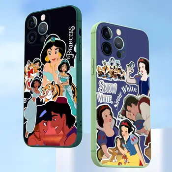 Disney Printesa Drăguț Caz de Telefon 2023 Fierbinte de culoare Verde Închis Pentru IPhone 12Pro 13 14 11 Pro Max Mini Xs X Xr 7 8 6 Plus Se2020 Acoperi - Imagine 1  