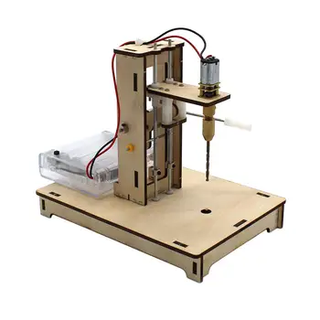 DIY Perforator Experiment de Artizanat Acc Burghiu de Constructii Seturi Cadou Ambarcațiuni 3D Puzzle din Lemn Kituri din Lemn Kituri de Știință - Imagine 1  