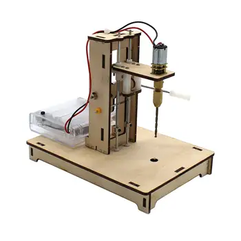 DIY Perforator Experiment de Artizanat Acc Burghiu de Constructii Seturi Cadou Ambarcațiuni 3D Puzzle din Lemn Kituri din Lemn Kituri de Știință - Imagine 2  