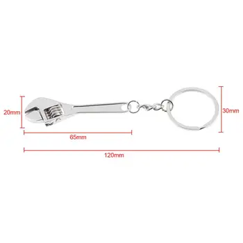 Durabil Argint Zinc din Aliaj Portabil Mini Breloc Chei Reglabile cu Lanț de Decor pentru Scoaterea Piese de Mici dimensiuni - Imagine 2  
