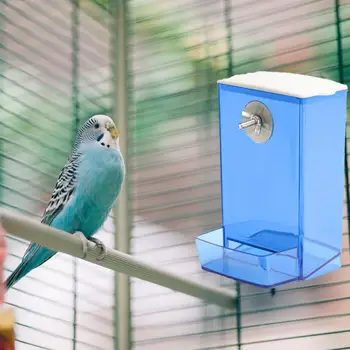 Durabil De Mâncare De Păsări De Containere De Mare Capacitate Solidă Alimentator De Pasăre Papagal Papagalul Colivie De Hrănire Cutie - Imagine 1  