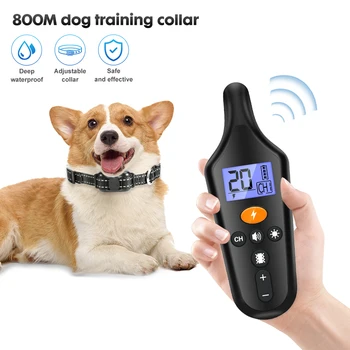 Electric De Formare De Câine Guler Anti Coaja Cu Telecomanda Pentru Mici Mijlocii Mari Câini Cu Semnal De Vibrații În Condiții De Siguranță În Modul De Șoc Șoc Guler - Imagine 1  